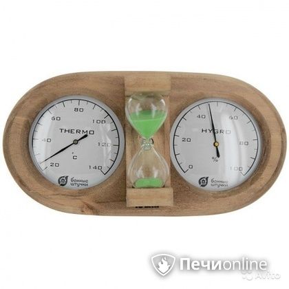 Термометр с гигрометром Банные штучки Банная станция с песочными часами в Севастополе